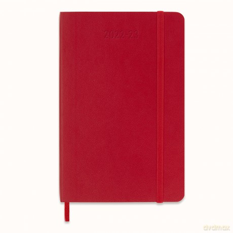 Moleskine - 18-Month Weekly Planner/Diary, Pocket Planner 2022/2023, Weekly Notebook with Soft Cover and Elastic Closure, Size Pocket 9 x 14 cm, Colour Scarlet Red - Moleskine [KSIĄŻKA]