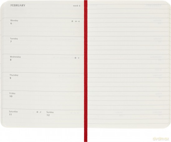 Moleskine - 18-Month Weekly Planner/Diary, Pocket Planner 2022/2023, Weekly Notebook with Soft Cover and Elastic Closure, Size Pocket 9 x 14 cm, Colour Scarlet Red - Moleskine [KSIĄŻKA]