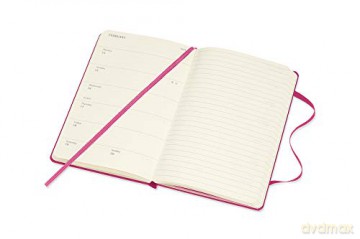 Moleskine - 18-Month Weekly Planner/Diary, Weekly Planner 2021/2022, Weekly Notebook with Hard Cover and Elastic Closure, Size Pocket 9 x 14 cm, Colour Bougainvillea Pink, 208 Pages [KSIĄŻKA]