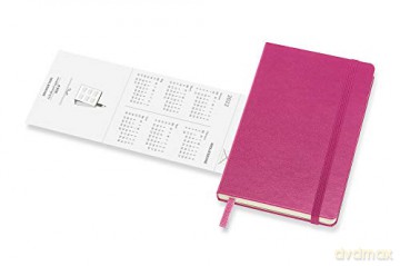 Moleskine - 18-Month Weekly Planner/Diary, Weekly Planner 2021/2022, Weekly Notebook with Hard Cover and Elastic Closure, Size Pocket 9 x 14 cm, Colour Bougainvillea Pink, 208 Pages [KSIĄŻKA]