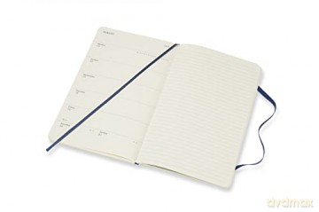 Moleskine - 18-Month Weekly Planner/Diary, Weekly Planner 2021/2022, Weekly Notebook with Soft Cover and Elastic Closure, Size Large 13 x 21 cm, Colour Sapphire Blue, 208 Pages [KSIĄŻKA]