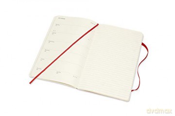 Moleskine - 18-Month Weekly Planner/Diary, Weekly Planner 2021/2022, Weekly Notebook with Soft Cover and Elastic Closure, Size Large 13 x 21 cm, Colour Scarlet Red, 208 Pages [KSIĄŻKA]