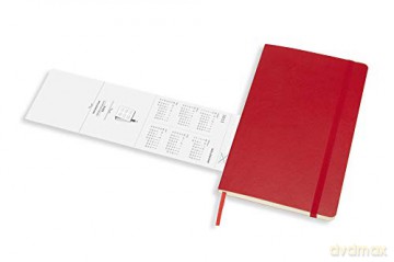 Moleskine - 18-Month Weekly Planner/Diary, Weekly Planner 2021/2022, Weekly Notebook with Soft Cover and Elastic Closure, Size Large 13 x 21 cm, Colour Scarlet Red, 208 Pages [KSIĄŻKA]