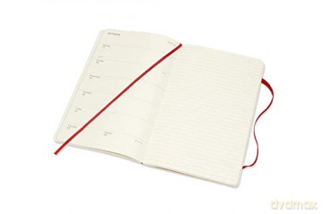 Moleskine - 18-Month Weekly Planner/Diary, Weekly Planner 2021/2022, Weekly Notebook with Soft Cover and Elastic Closure, Size Large 13 x 21 cm, Colour Scarlet Red, 208 Pages [KSIĄŻKA]