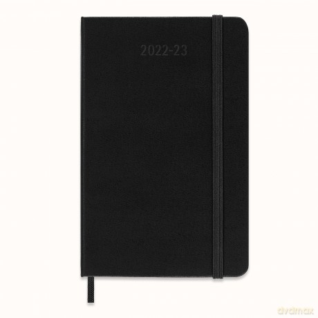 Moleskine - 18-Month Weekly Planner/Diary, Weekly Planner 2022/2023, Weekly Notebook with Hard Cover and Elastic Closure, Size Pocket 9 x 14 cm, Colour Black - Moleskine [KSIĄŻKA]