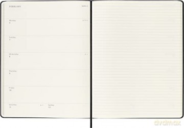 Moleskine - 18-Month Weekly Planner/Diary, Weekly Planner 2022/2023, Weekly Notebook with Hard Cover and Elastic Closure, XL Size 19 x 25 cm, Colour Black - Moleskine [KSIĄŻKA]