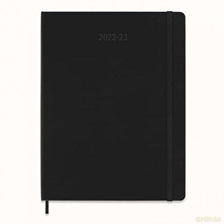 Moleskine - 18-Month Weekly Planner/Diary, Weekly Planner 2022/2023, Weekly Notebook with Hard Cover and Elastic Closure, XL Size 19 x 25 cm, Colour Black - Moleskine [KSIĄŻKA]