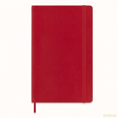 Moleskine - 18-Month Weekly Planner/Diary, Weekly Planner 2022/2023, Weekly Notebook with Soft Cover and Elastic Closure, Size Large 13 x 21 cm, Colour Scarlet Red - Moleskine [KSIĄŻKA]