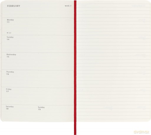 Moleskine - 18-Month Weekly Planner/Diary, Weekly Planner 2022/2023, Weekly Notebook with Soft Cover and Elastic Closure, Size Large 13 x 21 cm, Colour Scarlet Red - Moleskine [KSIĄŻKA]
