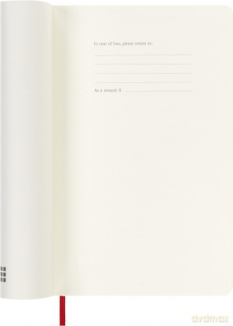 Moleskine - 18-Month Weekly Planner/Diary, Weekly Planner 2022/2023, Weekly Notebook with Soft Cover and Elastic Closure, Size Large 13 x 21 cm, Colour Scarlet Red - Moleskine [KSIĄŻKA]