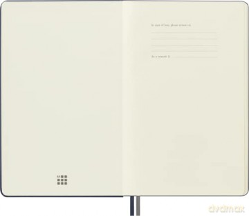 Moleskine - Classic Notebook Expanded, Plain Notebook, Hard Cover and Elastic Closure, Size Large 13 x 21 cm, Colour Sapphire Blue, 400 Pages [KSIĄŻKA]