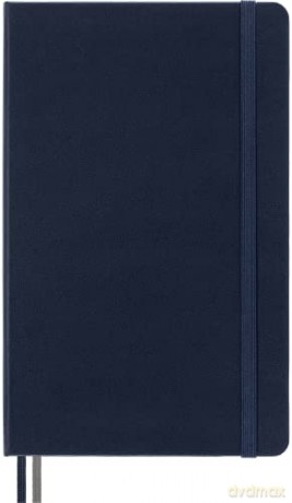 Moleskine - Classic Notebook Expanded, Plain Notebook, Hard Cover and Elastic Closure, Size Large 13 x 21 cm, Colour Sapphire Blue, 400 Pages [KSIĄŻKA]