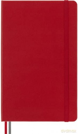 Moleskine - Classic Notebook Expanded, Plain Notebook, Hard Cover and Elastic Closure, Size Large 13 x 21 cm, Colour Scarlet Red, 400 Pages [KSIĄŻKA]