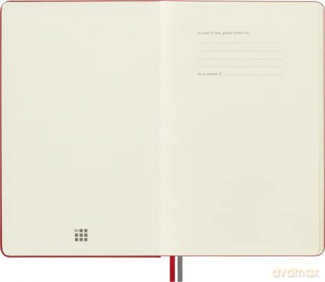 Moleskine - Classic Notebook Expanded, Plain Notebook, Hard Cover and Elastic Closure, Size Large 13 x 21 cm, Colour Scarlet Red, 400 Pages [KSIĄŻKA]