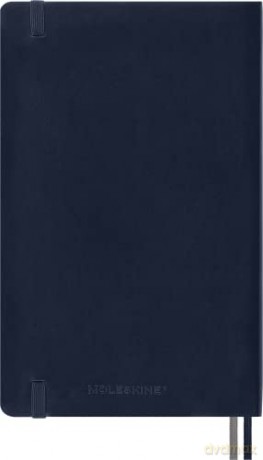 Moleskine - Classic Notebook Expanded, Plain Notebook, Soft Cover and Elastic Closure, Size Large 13 x 21 cm, Colour Sapphire Blue, 400 Pages [KSIĄŻKA]
