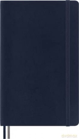 Moleskine - Classic Notebook Expanded, Plain Notebook, Soft Cover and Elastic Closure, Size Large 13 x 21 cm, Colour Sapphire Blue, 400 Pages [KSIĄŻKA]