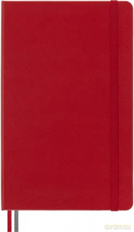 Moleskine - Classic Notebook Expanded, Ruled Notebook, Hard Cover and Elastic Closure, Size Large 13 x 21 cm, Colour Scarlet Red, 400 Pages [KSIĄŻKA]