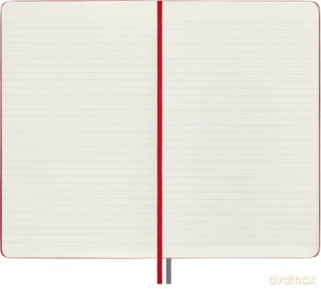Moleskine - Classic Notebook Expanded, Ruled Notebook, Hard Cover and Elastic Closure, Size Large 13 x 21 cm, Colour Scarlet Red, 400 Pages [KSIĄŻKA]
