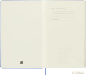 Moleskine - Classic Notebook, Plain Notebook, Hard Cover and Elastic Closure, Size Large 13 x 21 cm, Colour Hydrangea Blue, 240 Pages [KSIĄŻKA]