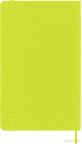 Moleskine - Classic Notebook, Plain Notebook, Hard Cover and Elastic Closure, Size Large 13 x 21 cm, Colour Lemon Green, 240 Pages [KSIĄŻKA]