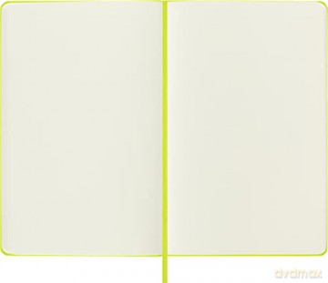 Moleskine - Classic Notebook, Plain Notebook, Hard Cover and Elastic Closure, Size Large 13 x 21 cm, Colour Lemon Green, 240 Pages [KSIĄŻKA]