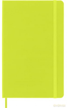 Moleskine - Classic Notebook, Plain Notebook, Hard Cover and Elastic Closure, Size Large 13 x 21 cm, Colour Lemon Green, 240 Pages [KSIĄŻKA]