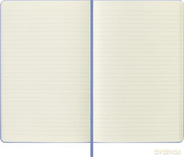 Moleskine - Classic Notebook, Ruled Notebook, Hard Cover and Elastic Closure, Size Large 13 x 21 cm, Colour Hydrangea Blue, 240 Pages [KSIĄŻKA]