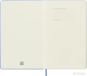 Moleskine - Classic Notebook, Ruled Notebook, Hard Cover and Elastic Closure, Size Large 13 x 21 cm, Colour Hydrangea Blue, 240 Pages [KSIĄŻKA]