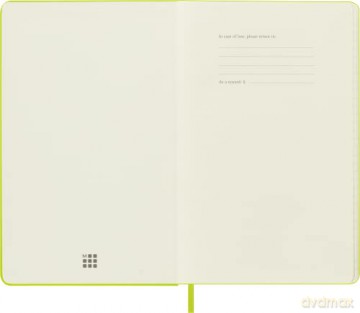 Moleskine - Classic Notebook, Ruled Notebook, Hard Cover and Elastic Closure, Size Large 13 x 21 cm, Colour Lemon Green, 240 Pages [KSIĄŻKA]
