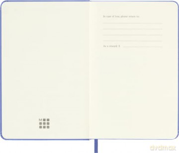 Moleskine - Classic Notebook, Ruled Notebook, Hard Cover and Elastic Closure, Size Pocket 9 x 14 cm, Colour Hydrangea Blue, 192 Pages [KSIĄŻKA]