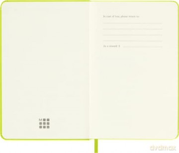 Moleskine - Classic Notebook, Ruled Notebook, Hard Cover and Elastic Closure, Size Pocket 9 x 14 cm, Colour Lemon Green, 192 Pages, 8056420850857 [KSIĄŻKA]