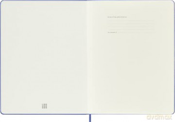 Moleskine - Classic Notebook, Ruled Notebook, Hard Cover and Elastic Closure, Size X-Large 19 x 25 cm, Colour Hydrangea Blue, 192 Pages [KSIĄŻKA]