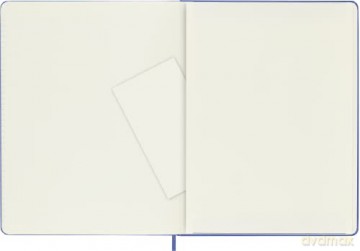 Moleskine - Classic Notebook, Ruled Notebook, Hard Cover and Elastic Closure, Size X-Large 19 x 25 cm, Colour Hydrangea Blue, 192 Pages [KSIĄŻKA]