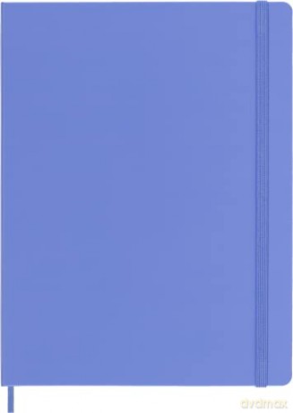 Moleskine - Classic Notebook, Ruled Notebook, Hard Cover and Elastic Closure, Size X-Large 19 x 25 cm, Colour Hydrangea Blue, 192 Pages [KSIĄŻKA]