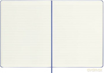 Moleskine - Classic Notebook, Ruled Notebook, Hard Cover and Elastic Closure, Size X-Large 19 x 25 cm, Colour Hydrangea Blue, 192 Pages [KSIĄŻKA]