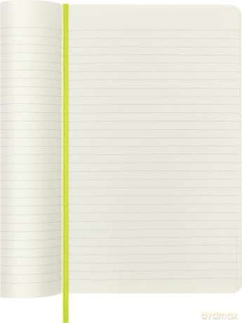 Moleskine - Classic Notebook, Ruled Notebook, Soft Cover and Elastic Closure, Size Large 13 x 21 cm, Colour Lemon Green, 192 Pages [KSIĄŻKA]