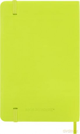 Moleskine - Classic Notebook, Ruled Notebook, Soft Cover and Elastic Closure, Size Pocket 9 x 14 cm, Colour Lemon Green, 192 Pages [KSIĄŻKA]