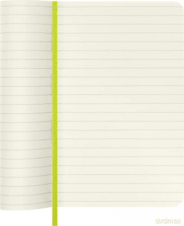Moleskine - Classic Notebook, Ruled Notebook, Soft Cover and Elastic Closure, Size Pocket 9 x 14 cm, Colour Lemon Green, 192 Pages [KSIĄŻKA]