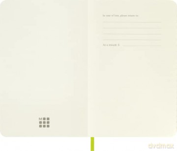 Moleskine - Classic Notebook, Ruled Notebook, Soft Cover and Elastic Closure, Size Pocket 9 x 14 cm, Colour Lemon Green, 192 Pages [KSIĄŻKA]