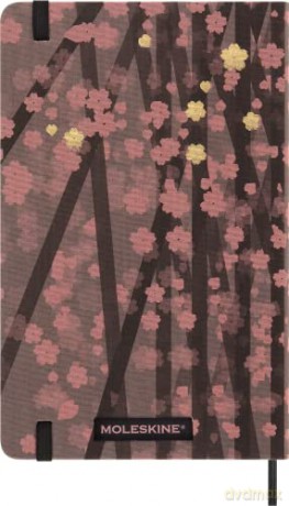 Moleskine - Limited Edition Notebook, Sakura Notebook with Themed Graphics, Plain Layout and Fabric Hard Cover, Size Large 13x21 cm, 240 pages [KSIĄŻKA]