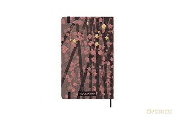 Moleskine - Limited Edition Notebook, Sakura Notebook with Themed Graphics, Plain Layout and Fabric Hard Cover, Size Large 13x21 cm, 240 pages [KSIĄŻKA]