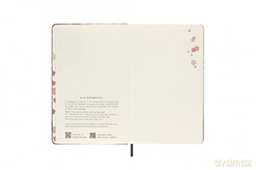 Moleskine - Limited Edition Notebook, Sakura Notebook with Themed Graphics, Plain Layout and Fabric Hard Cover, Size Large 13x21 cm, 240 pages [KSIĄŻKA]
