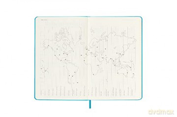 Moleskine - Weekly Planner 18 Months 2022-2023, Weekly Planner With Hard Cover And Elastic Closure, Size Large,13 x 21 cm, Color Blue - Moleskine [KSIĄŻKA]