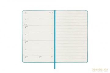 Moleskine - Weekly Planner 18 Months 2022-2023, Weekly Planner With Hard Cover And Elastic Closure, Size Large,13 x 21 cm, Color Blue - Moleskine [KSIĄŻKA]