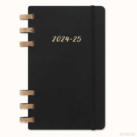 Moleskine Academic Monthly Planner 2024-2025, Weekly and Monthly 12-Month Planner, University Agenda with Soft Cover, Black Color, Large Format 15 x 21 cm
