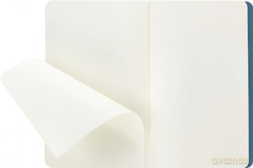 Moleskine Cahier Journal, Set 3 Notebooks with Plain Pages, Cardboard Cover with Visible Cotton Stiching, Colour Brisk Blue, Large 13 x 21 cm, 80 Pages [KSIĄŻKA]