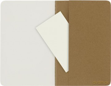 Moleskine Cahier Journal, Set 3 Notebooks with Plain Pages, Cardboard Cover with Visible Cotton Stiching, Colour Kraft Brown, Pocket 9 x 14 cm, 64 Pages - Moleskine [KSIĄŻKA]