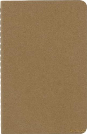 Moleskine Cahier Journal, Set 3 Notebooks with Plain Pages, Cardboard Cover with Visible Cotton Stiching, Colour Kraft Brown, Pocket 9 x 14 cm, 64 Pages - Moleskine [KSIĄŻKA]