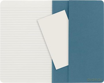 Moleskine Cahier Journal, Set 3 Notebooks with Ruled Pages, Cardboard Cover with Visible Cotton Stiching, Colour Brisk Blue, Large 13 x 21 cm, 80 Pages [KSIĄŻKA]
