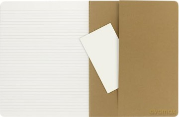 Moleskine Cahier Journal, Set 3 Notebooks with Ruled Pages, Cardboard Cover with Visible Cotton Stiching, Colour Kraft Brown, Extra Large 19 x 25 cm, 120 Pages - Moleskine [KSIĄŻKA]